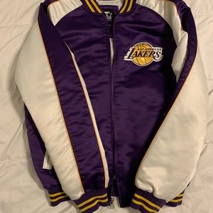 Starter black label lakers throw back jacket